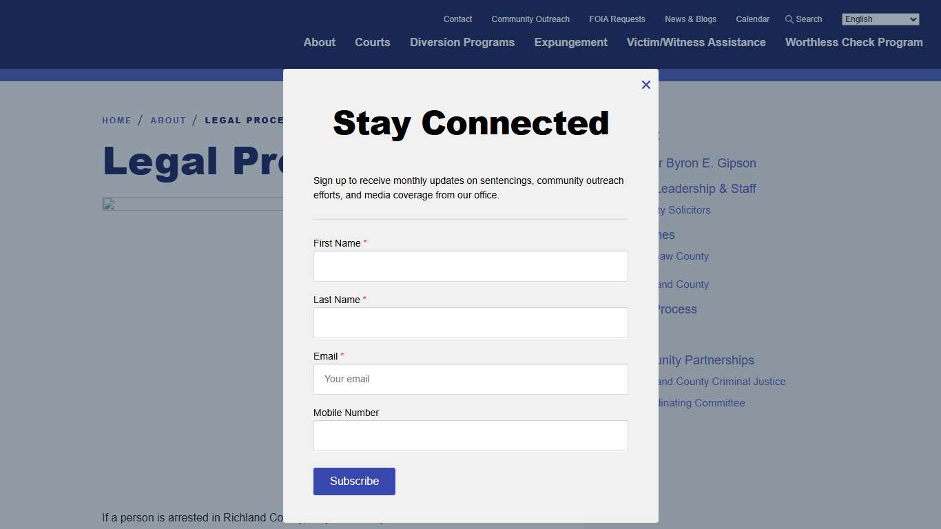 Legal Process - 5th Circuit Solicitor's Office, SC